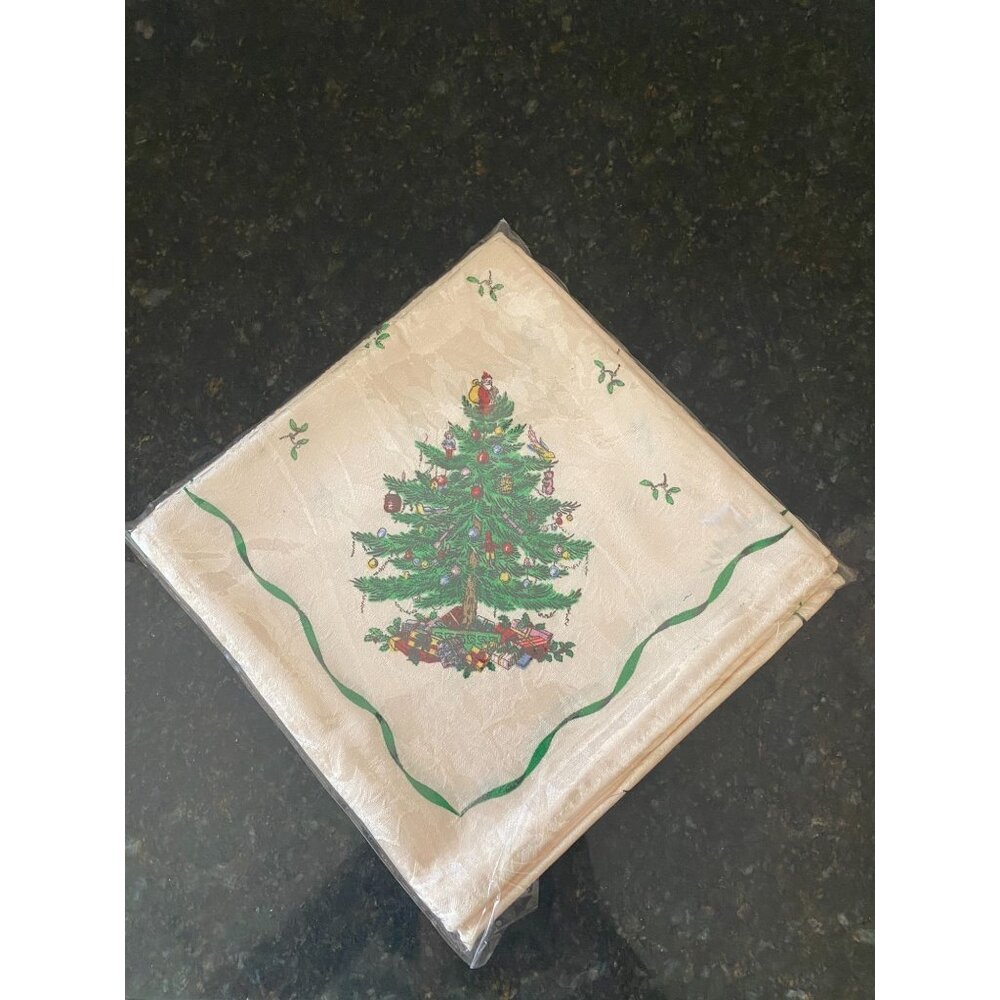 Spode Christmas Napkins, Polyester, 20" x 20" (Qty 4.), NIP